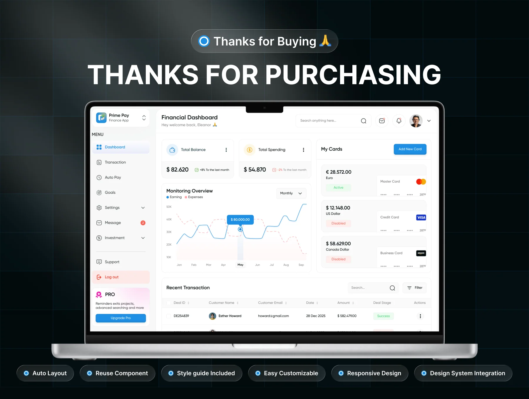 Prime Pay - Finance Dashboard UI Kit 8