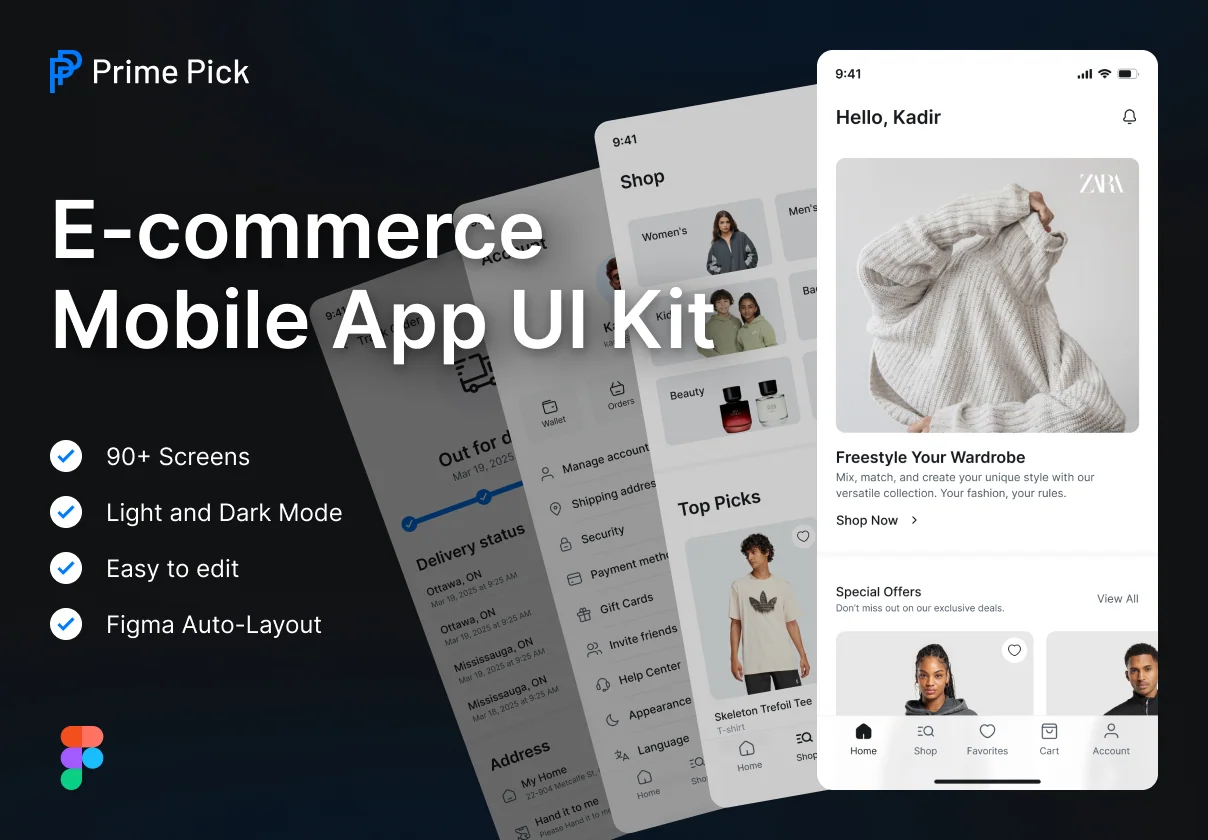 Prime Pick - eCommerce Mobile App UI Kit