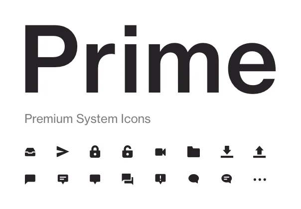 Prime User Interface Icons