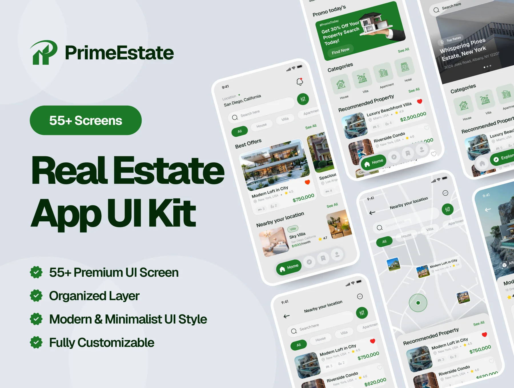 PrimeEstate - Real Estate App UI Kit