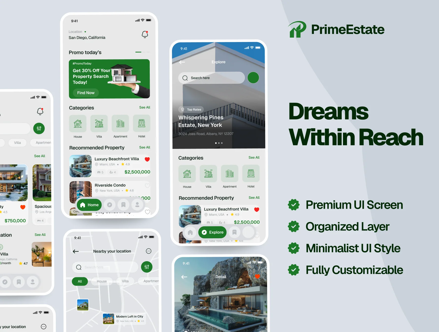 PrimeEstate - Real Estate App UI Kit 4