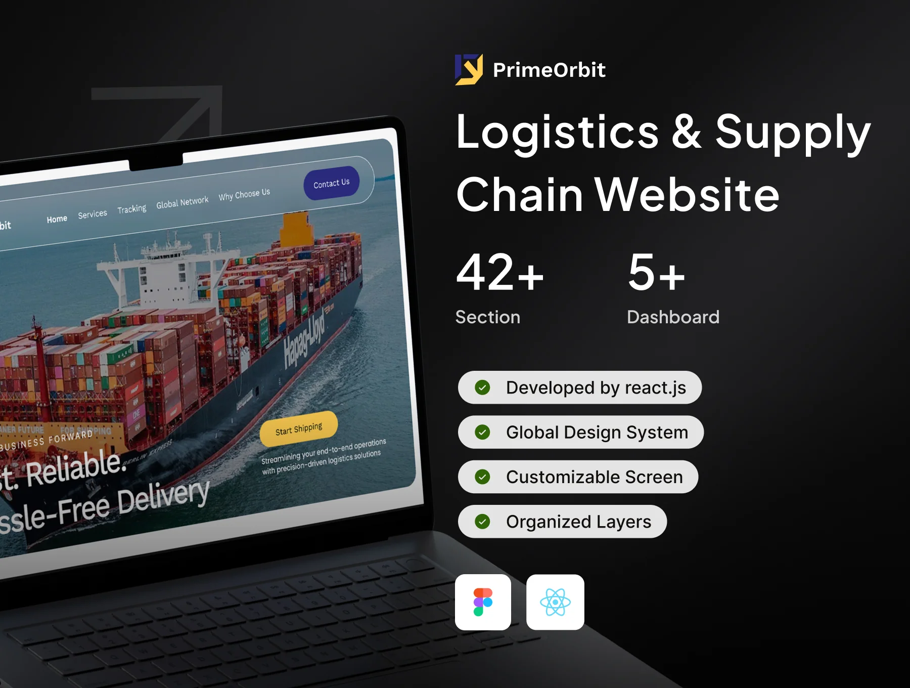 PrimeOrbit - Logistics & Supply Chain UI Kit