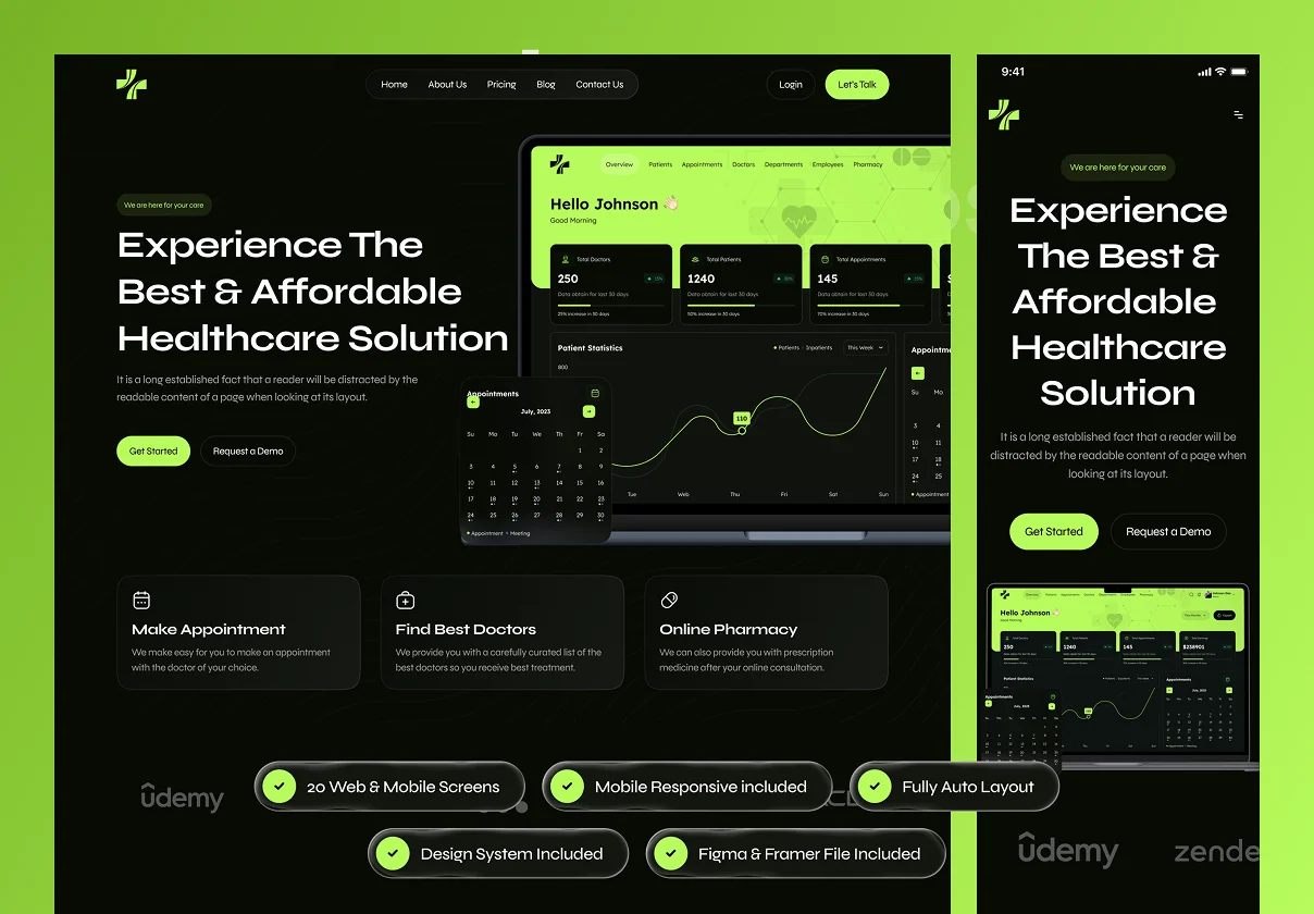 Prinstin - SaaS Medical Website Framer Template
