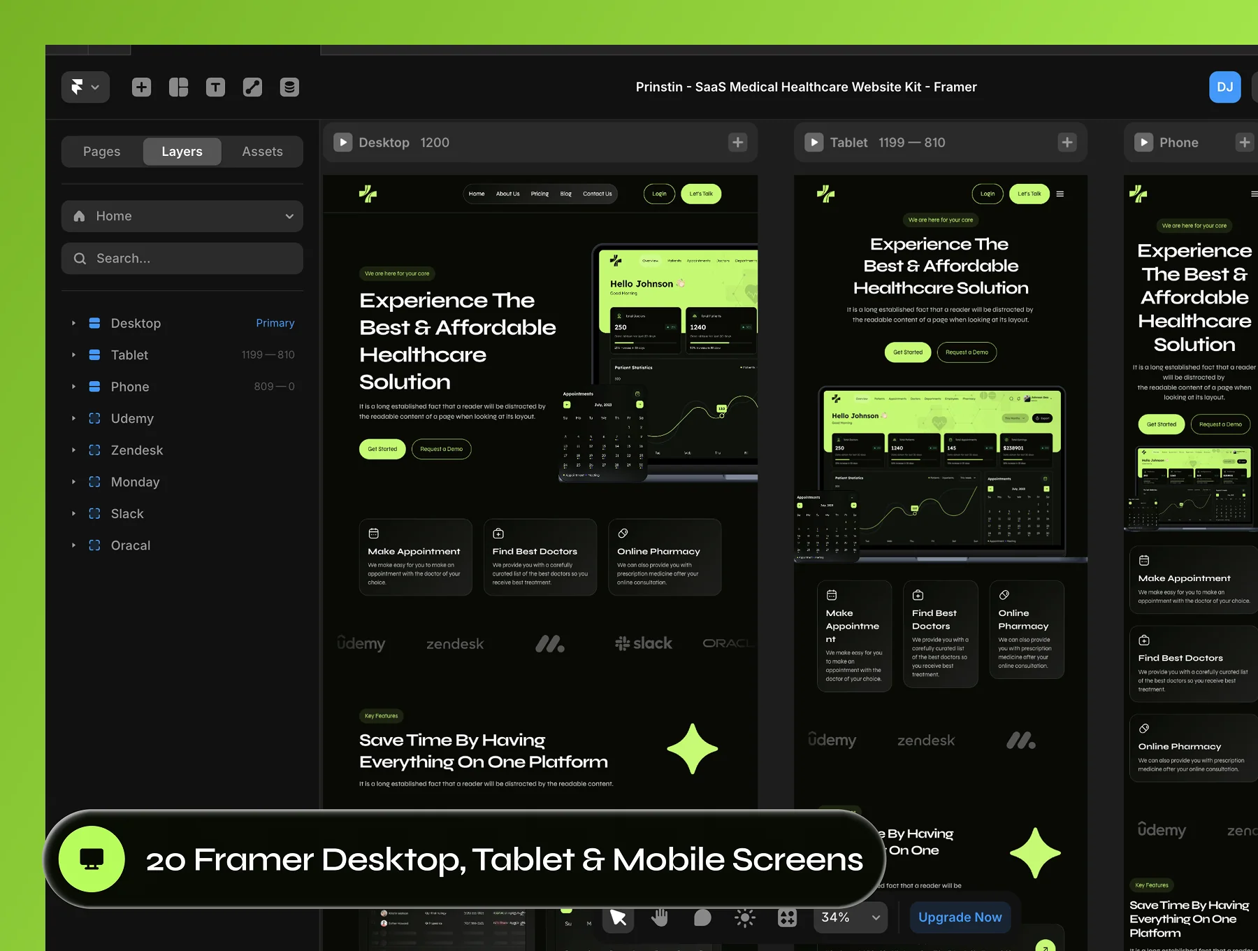 Prinstin - SaaS Medical Website Framer Template 7