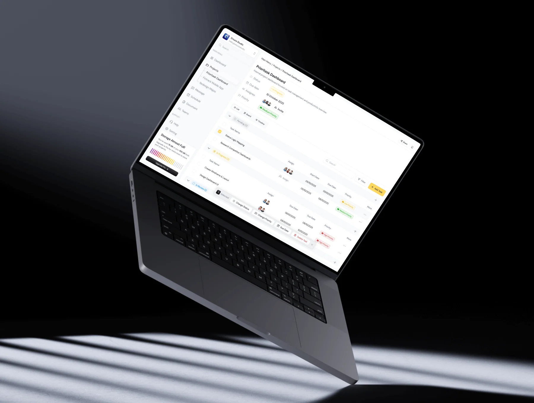 Prioritask - Project Management Dashboard UI Kit 5