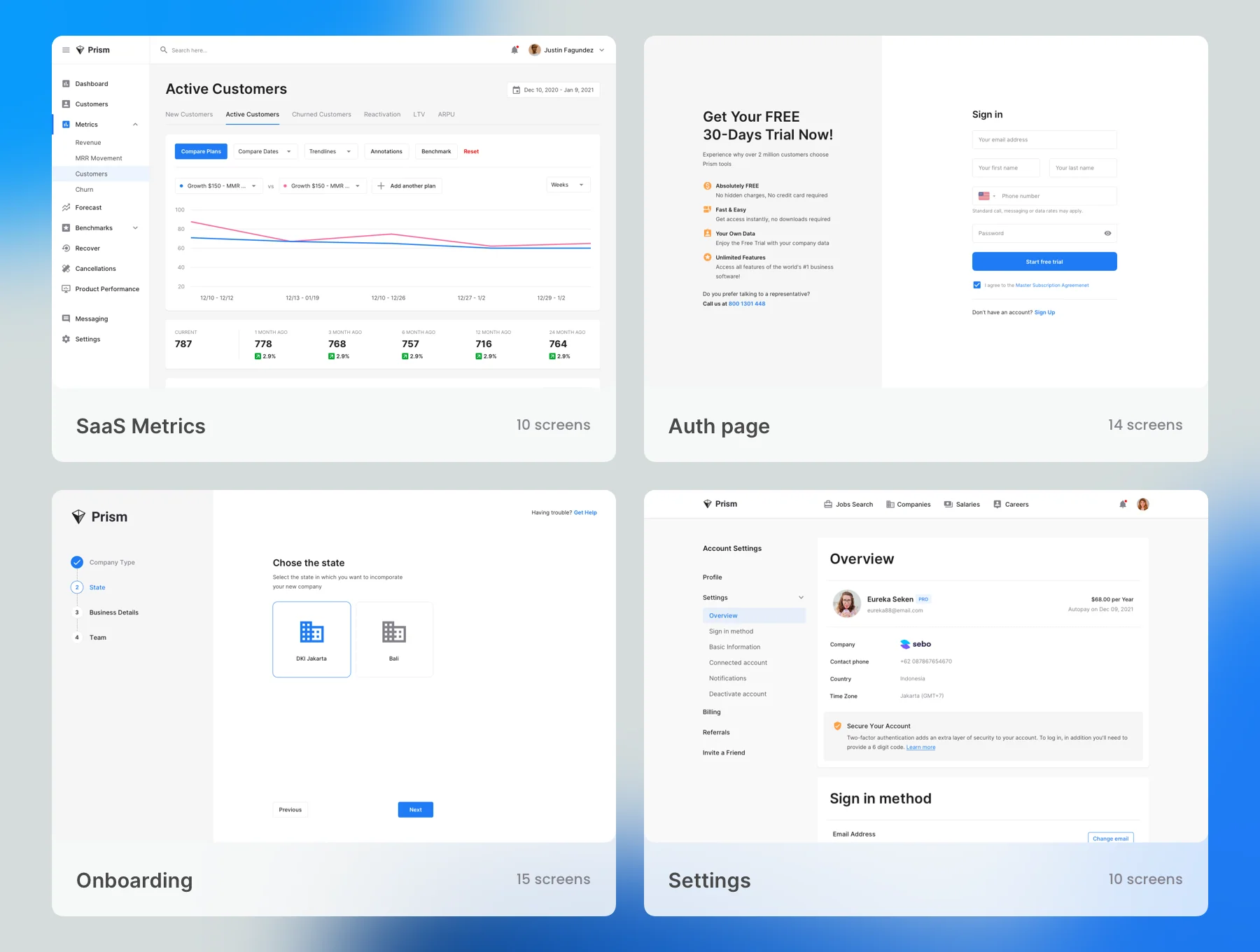 Prism Dashboard UI Kit 6