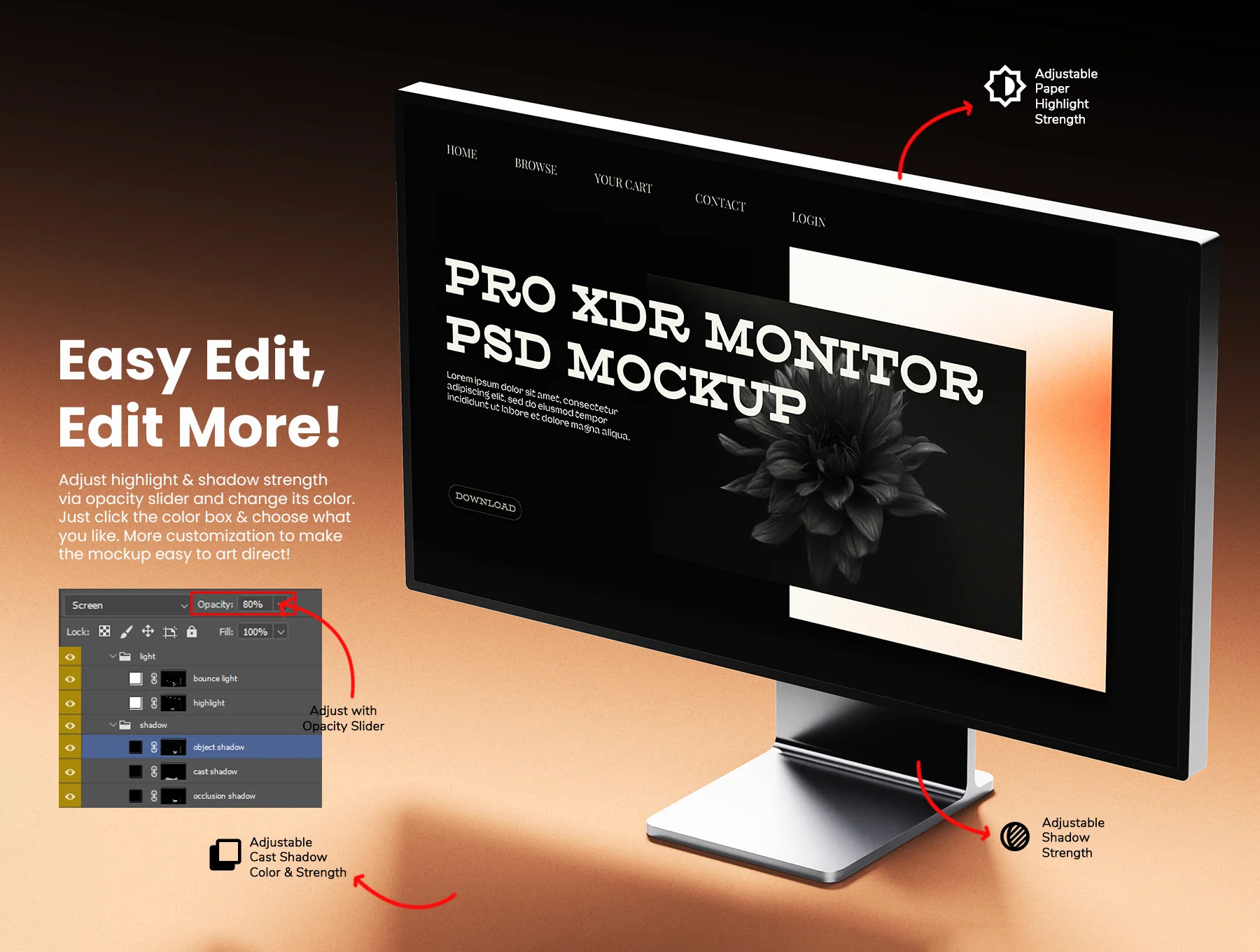 Pro Display XDR Monitor Mockup Set 5