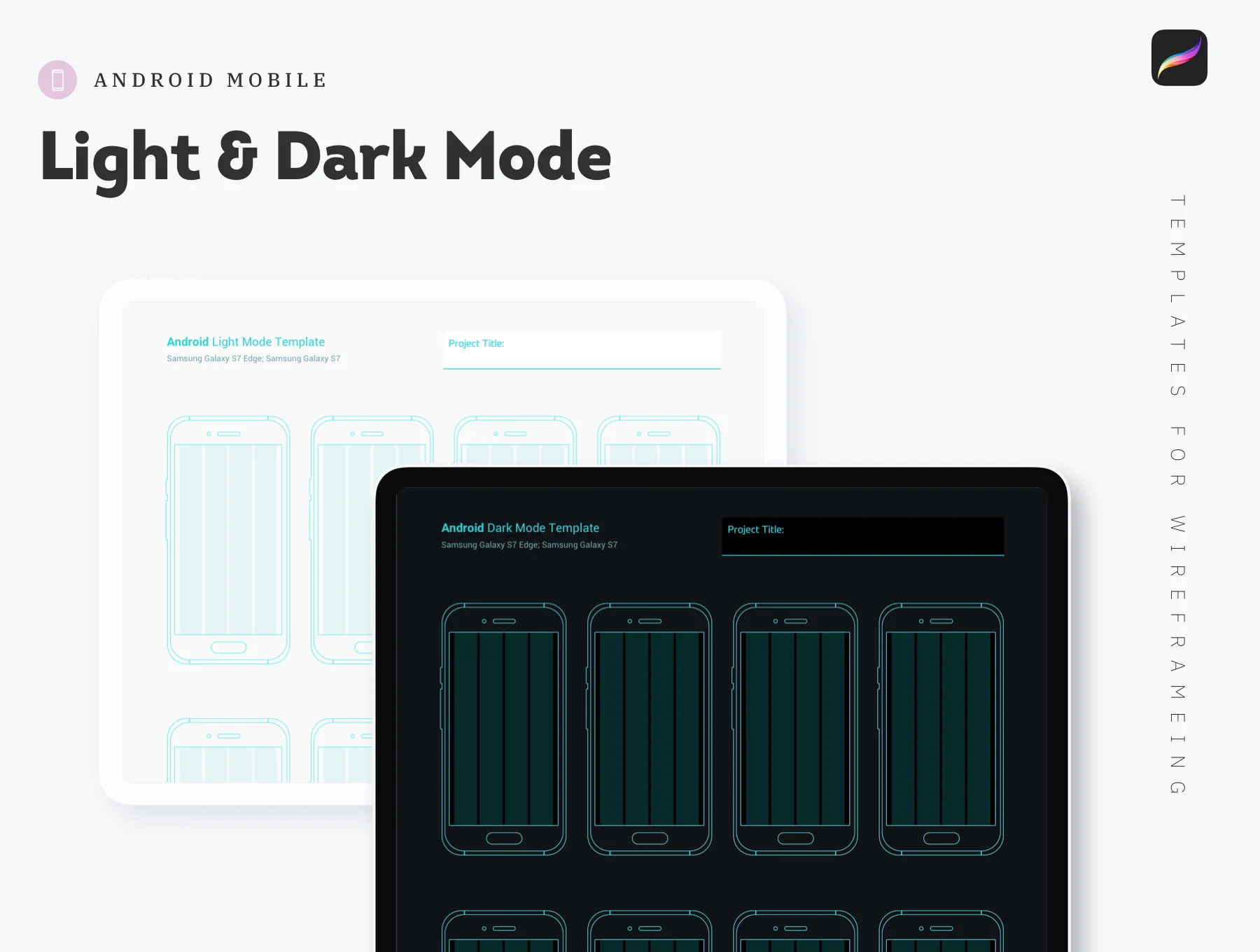 Procreate - Android Mobile Templates for Wireframing 2