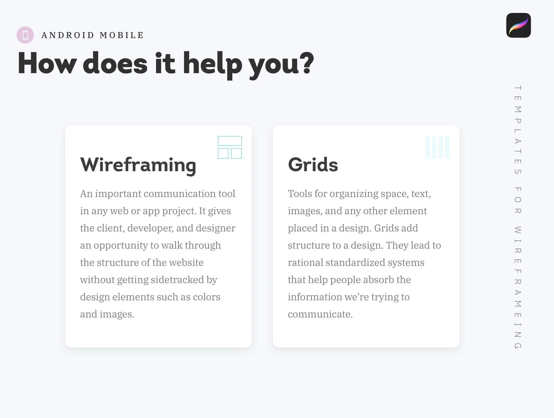 Procreate - Android Mobile Templates for Wireframing 4