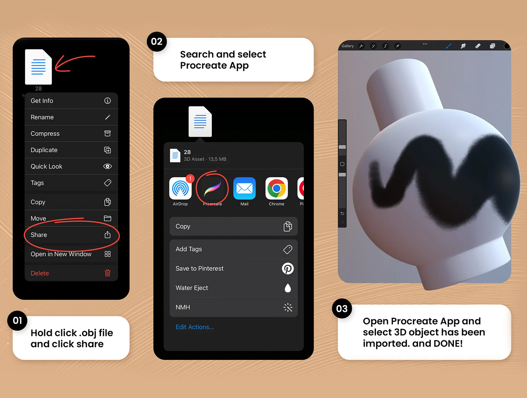 Procreate Ceramic Vases 3D 4