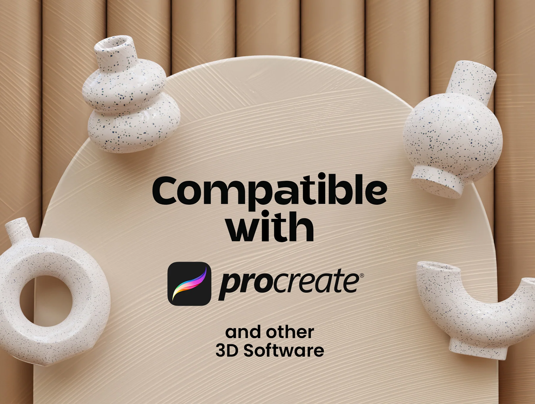 Procreate Ceramic Vases 3D 6