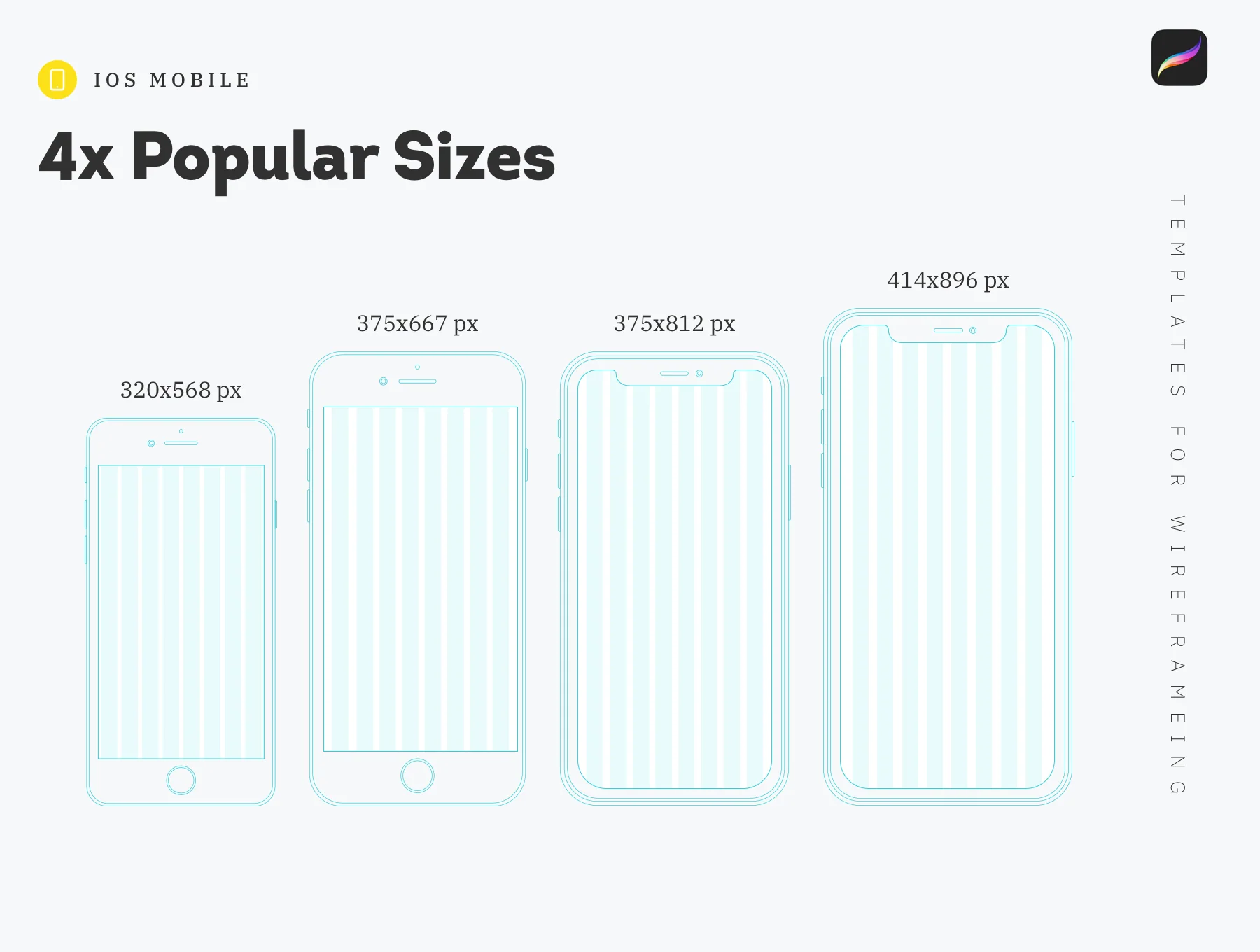 Procreate - iOs Mobile Templates for Wireframing 3