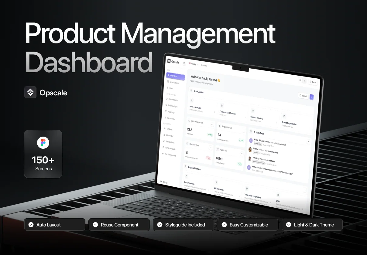 Product Management Dashboard UI Kit - Opscale