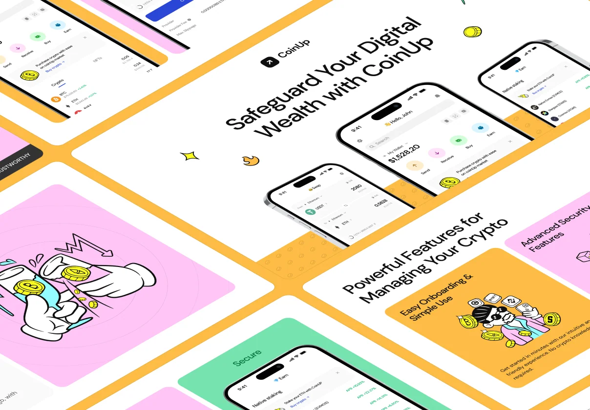 Mobile App Presentation Template — CoinUp