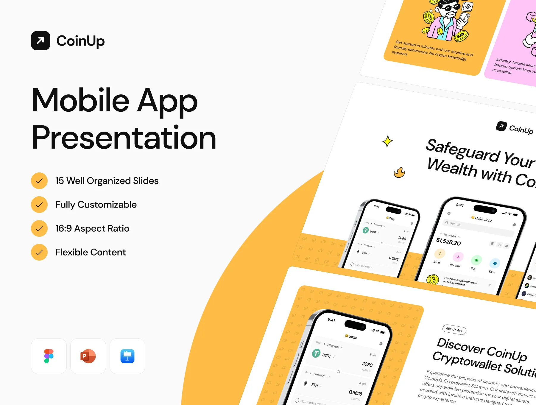 Mobile App Presentation Template — CoinUp