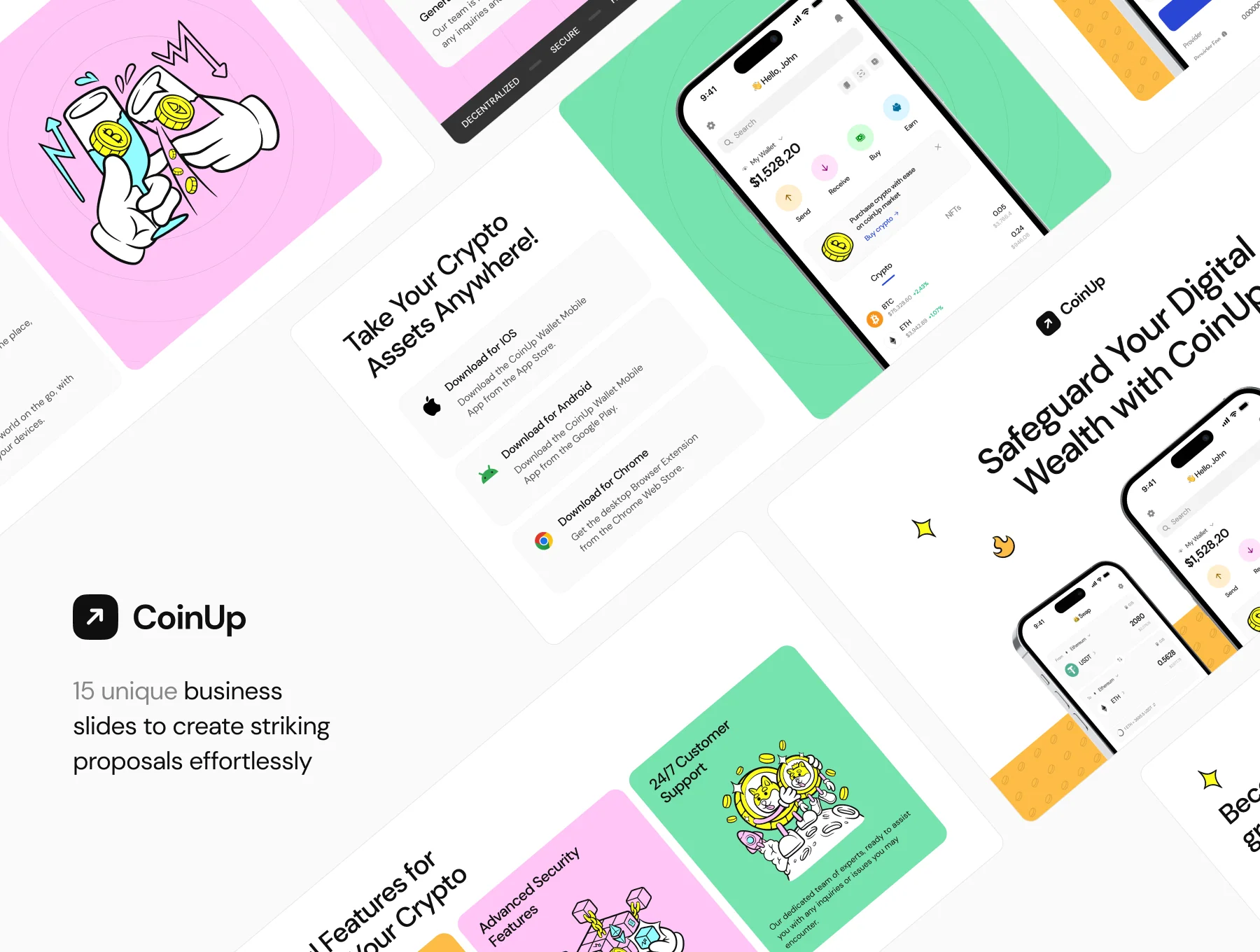 Mobile App Presentation Template — CoinUp 2