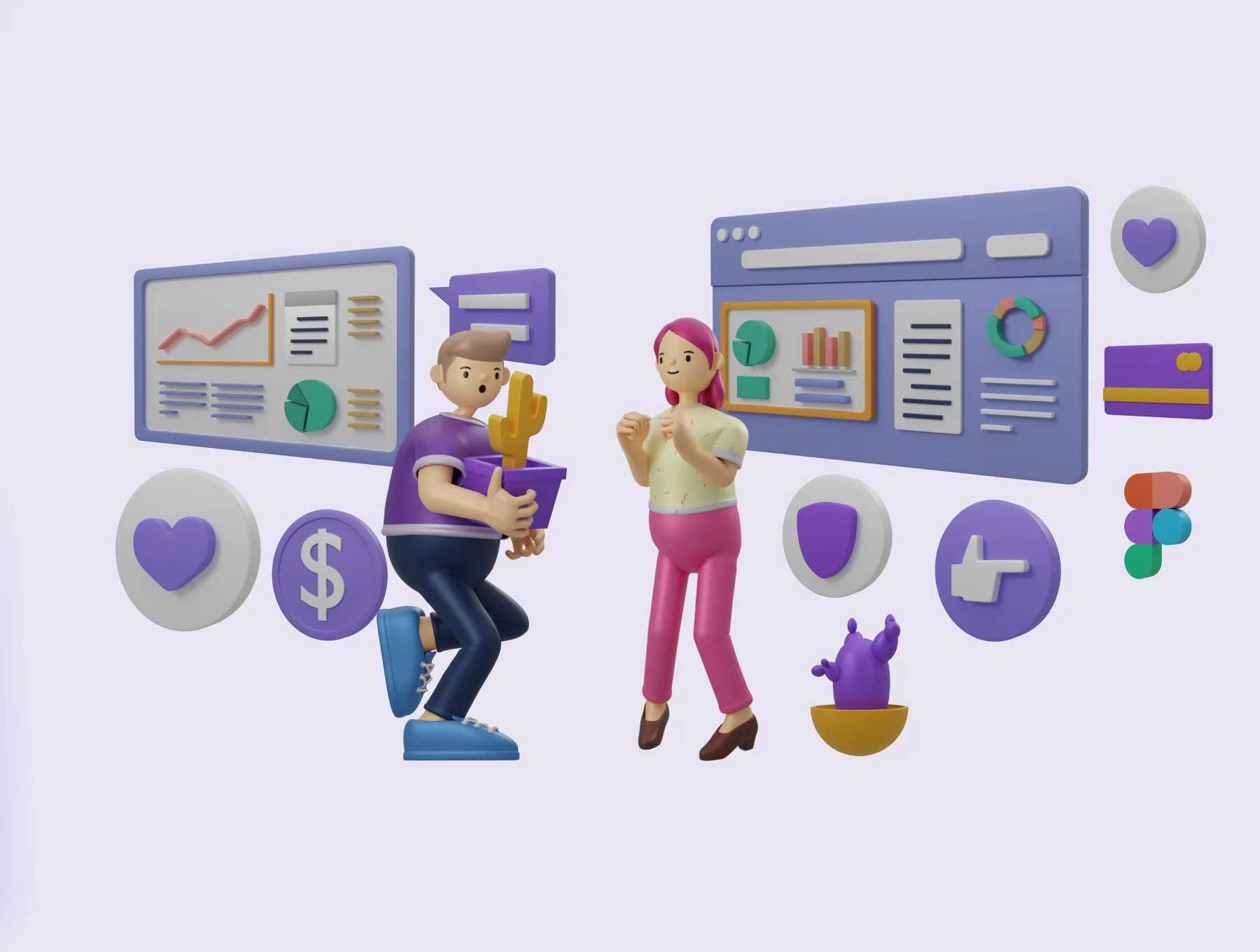 Productivity Worked Illustration 3D 4