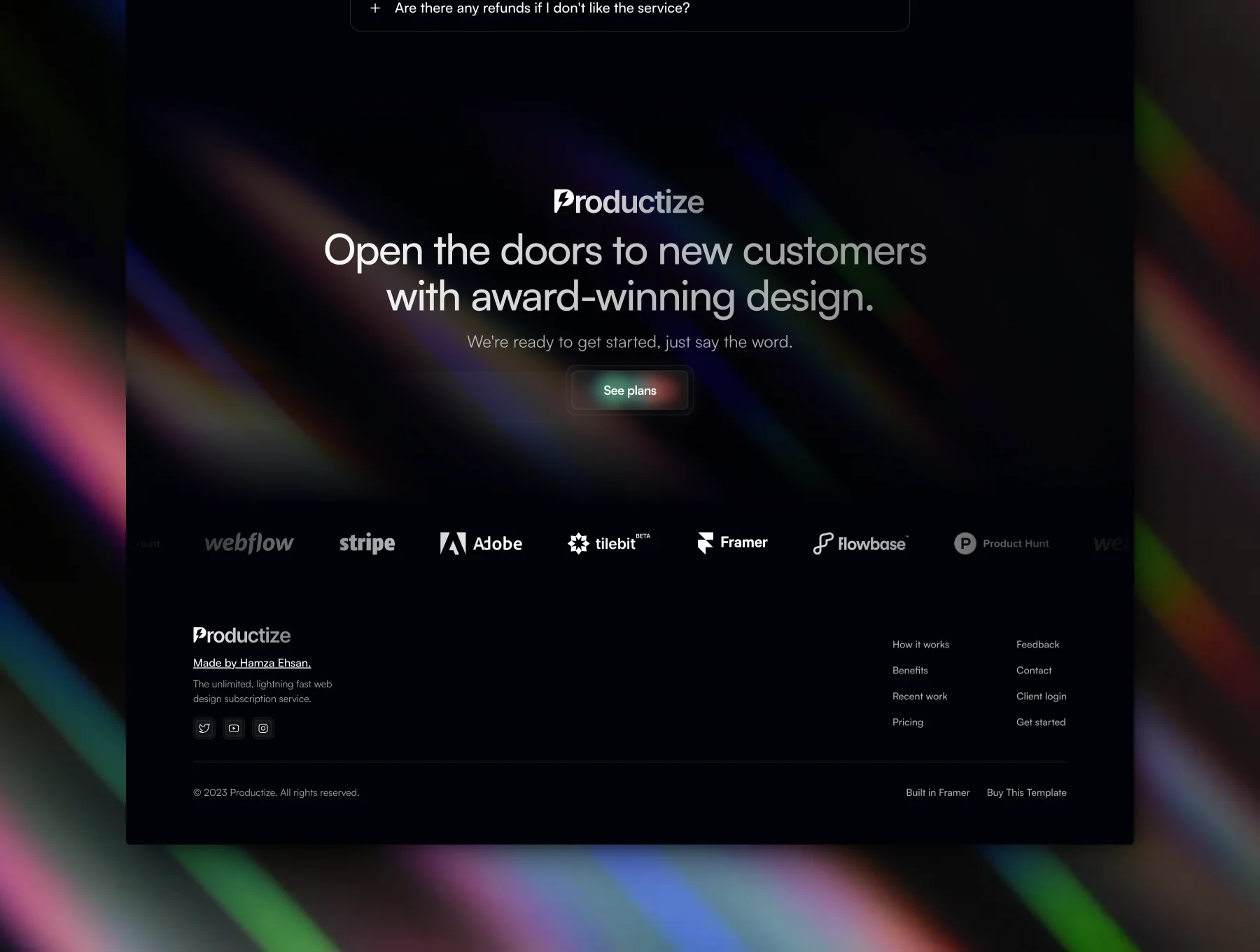Productize Framer Template