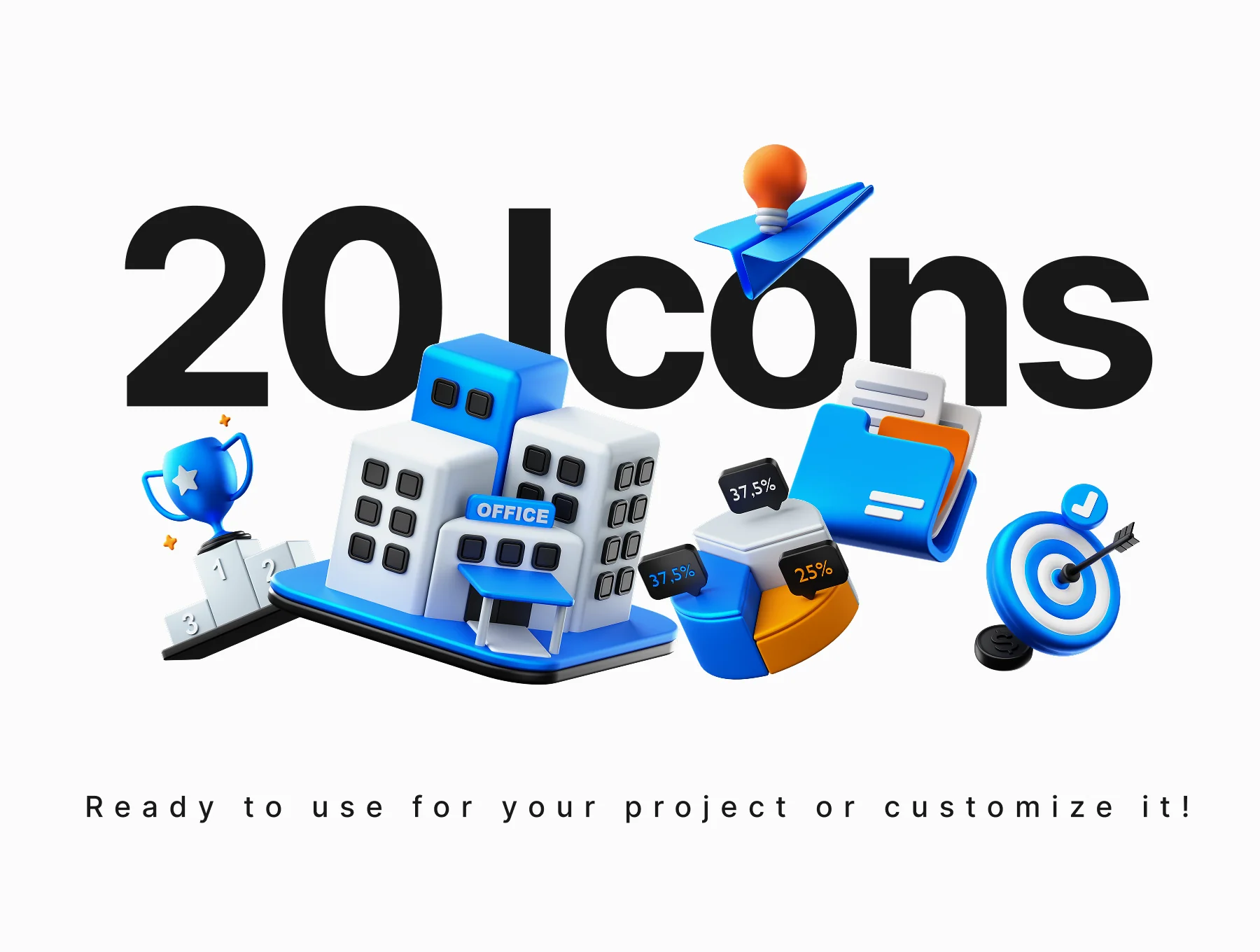 Professional Business 3D Icons Pack 2