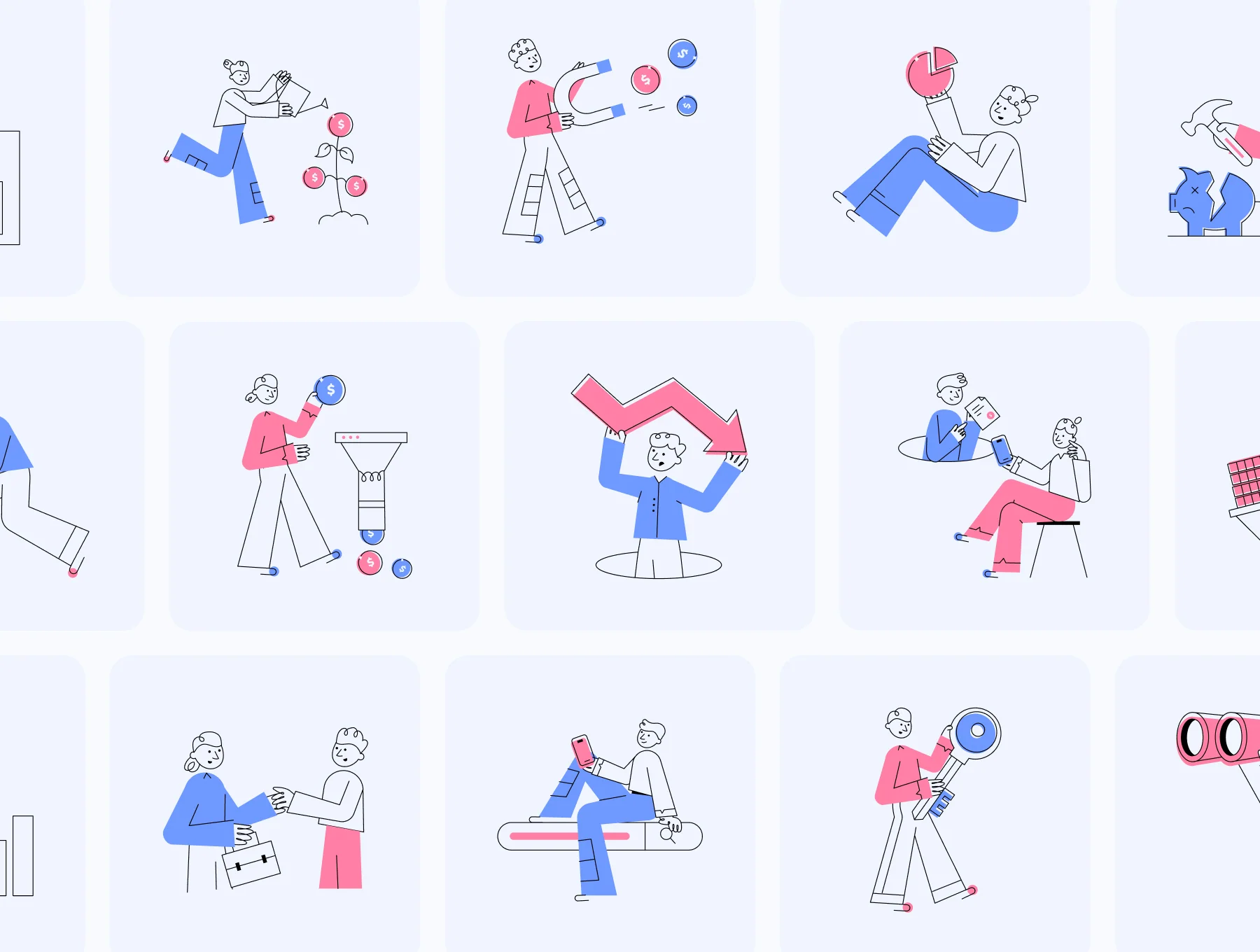 Professional Growth Illustration Set 6