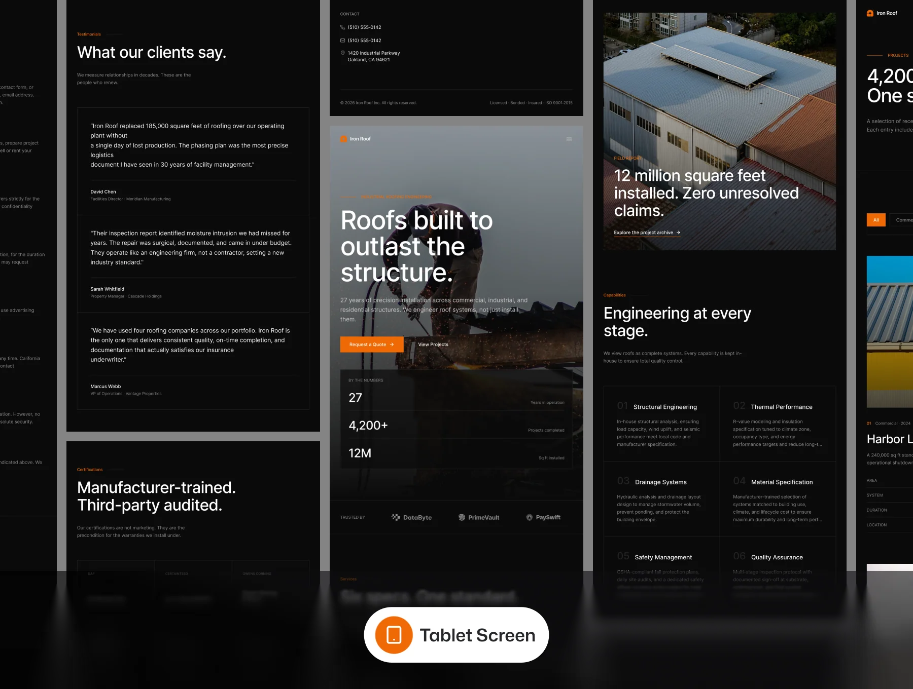 Professional Roofing Company Profile UI Kit – Iron Roof 6