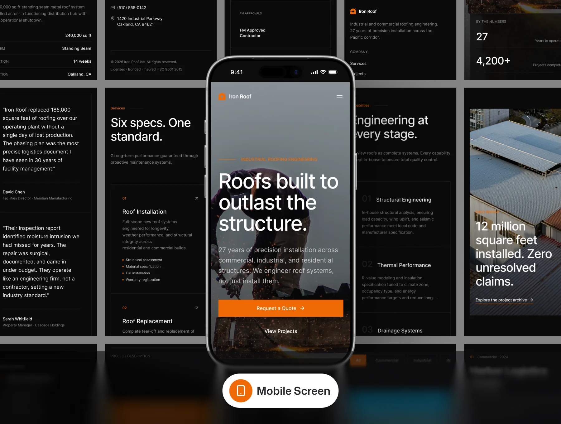 Professional Roofing Company Profile UI Kit – Iron Roof 7