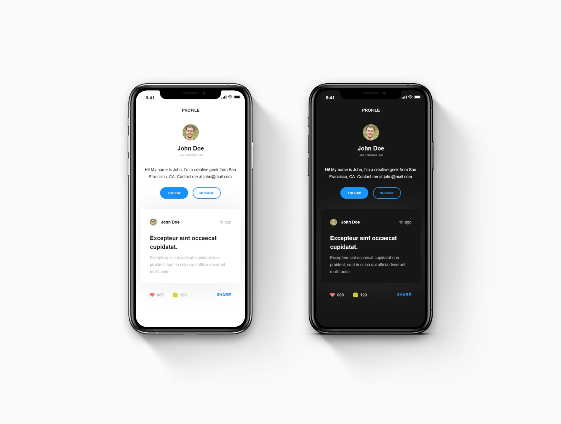 Profile UI Kit 6