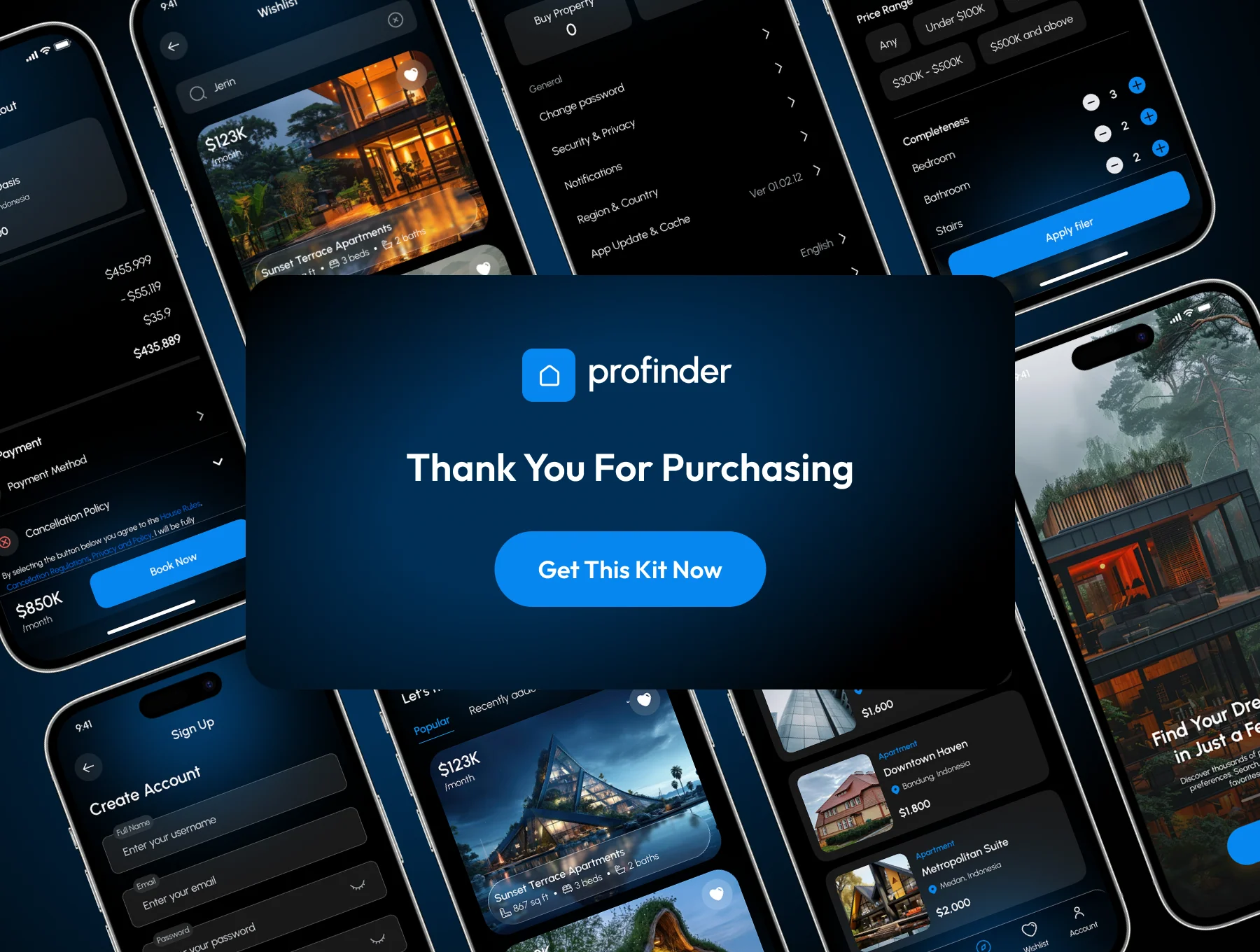 Profinder - Real Estate App UI Kit 6
