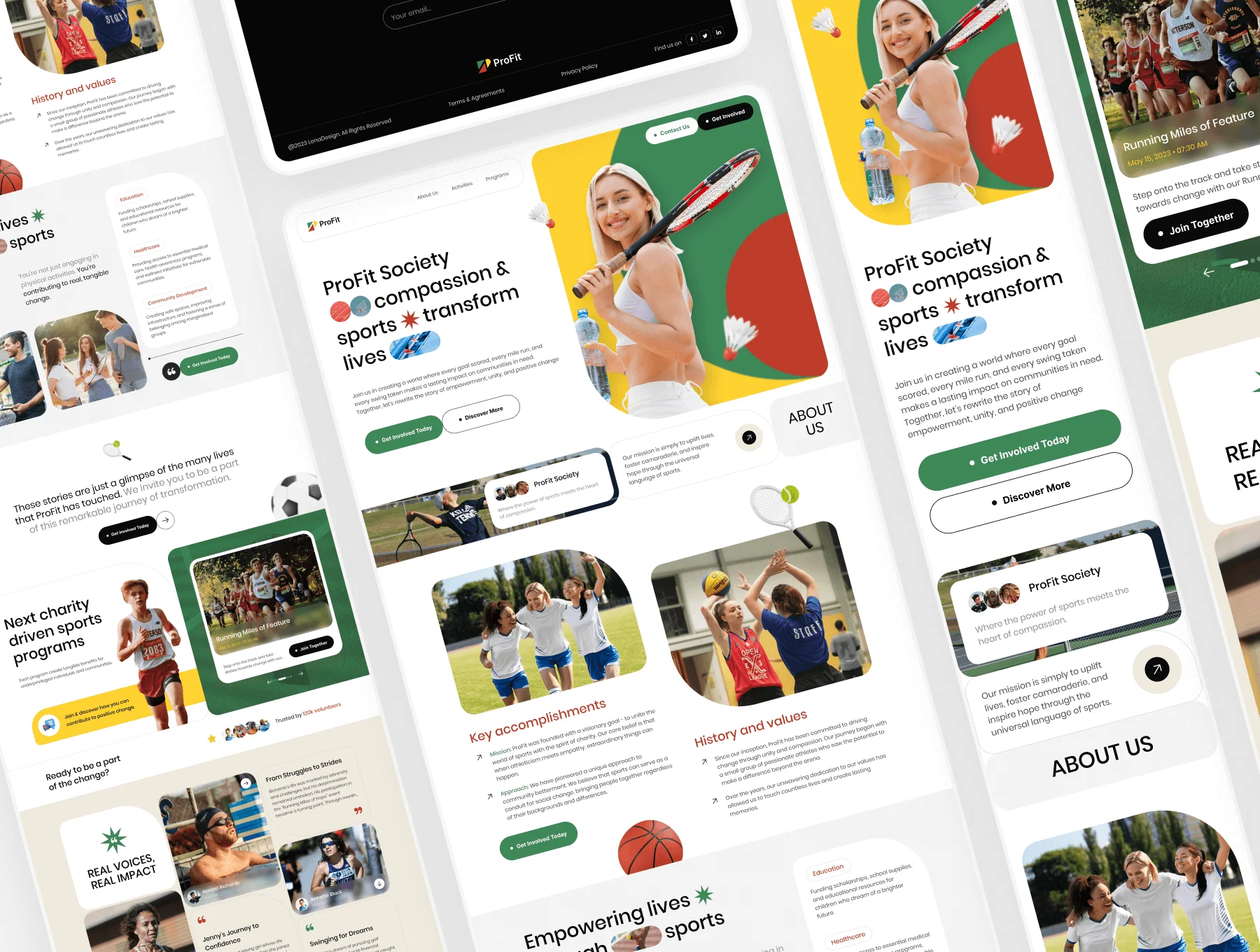 ProFit - Sport Landing Page UI/UX Template 3