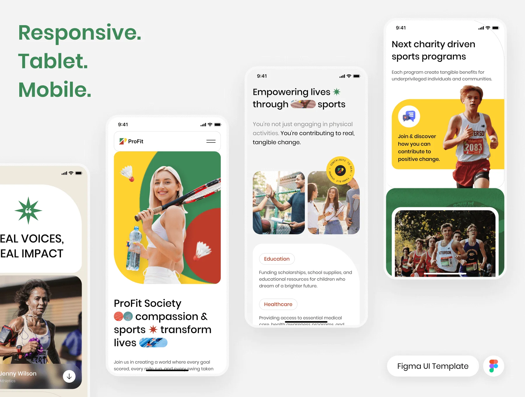 ProFit - Sport Landing Page UI/UX Template 5