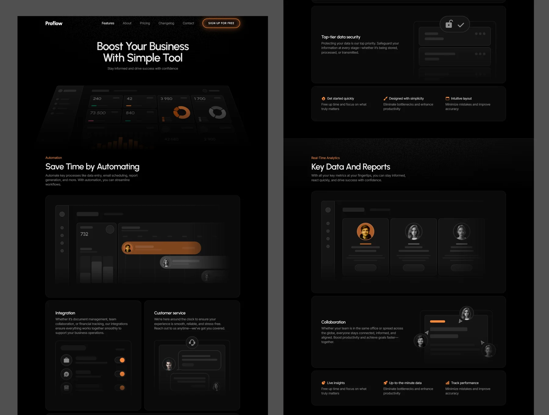Proflow - SaaS Framer Template 3