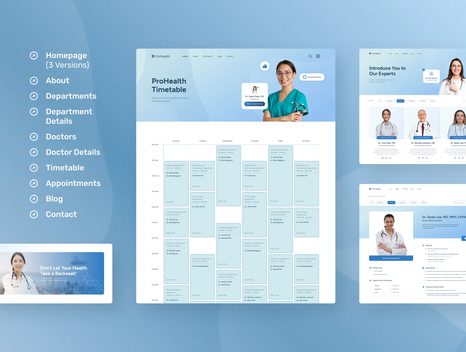 ProHealth - Medical & Healthcare Website Design Figma Template 4