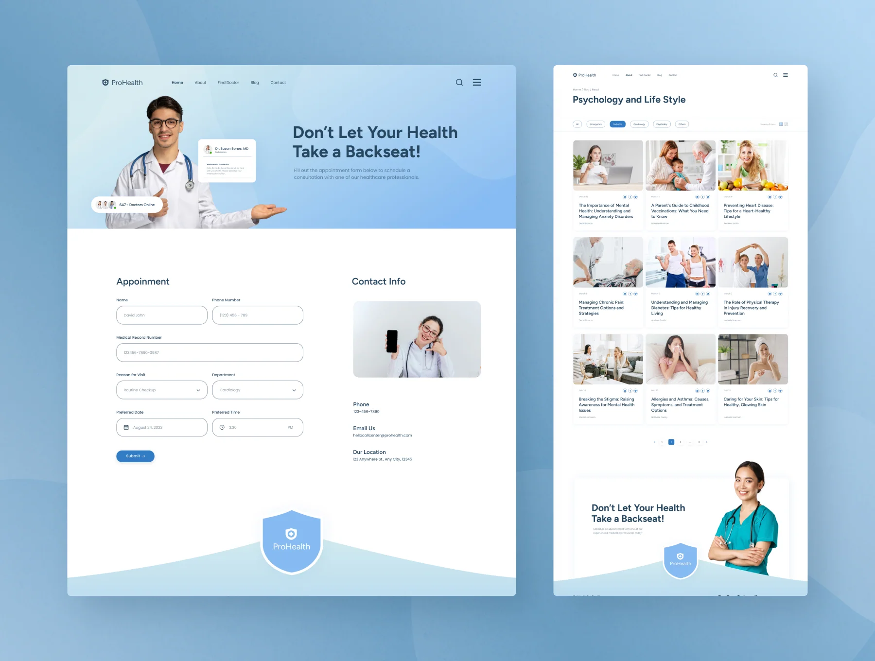 ProHealth - Medical & Healthcare Website Design Figma Template 6