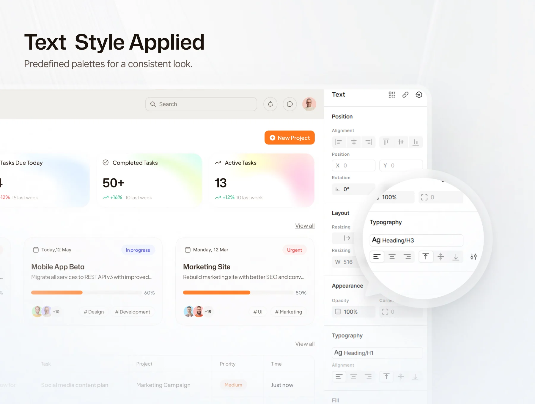 Project Management Dashboard UI Kit | SaaS Web App Design 4