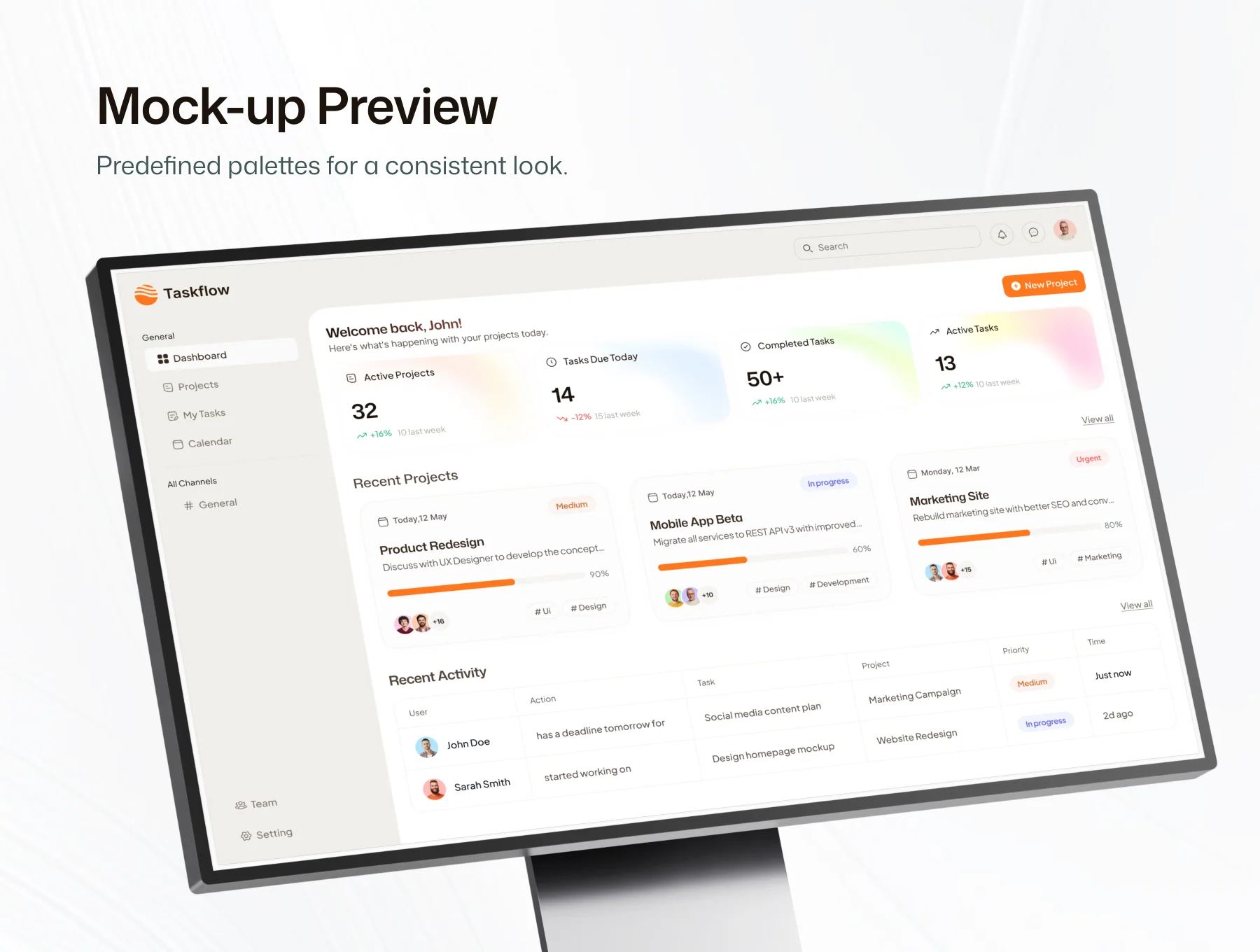 Project Management Dashboard UI Kit | SaaS Web App Design 5