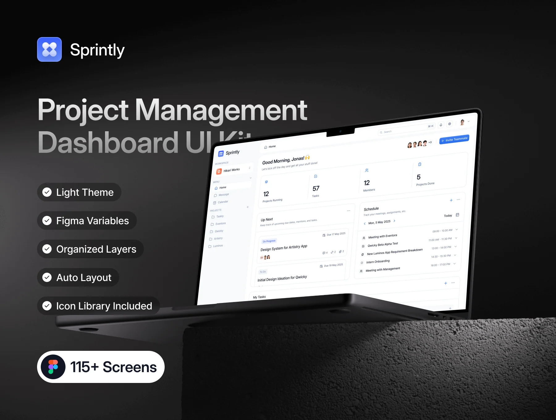 Sprintly - Project Management Dashboard UI Kit