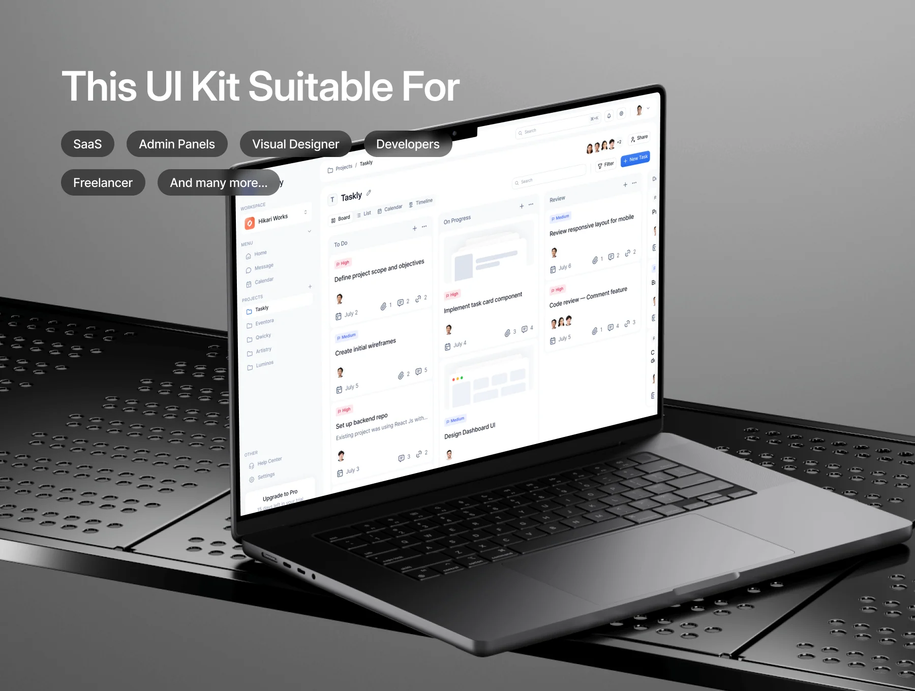 Sprintly - Project Management Dashboard UI Kit 3