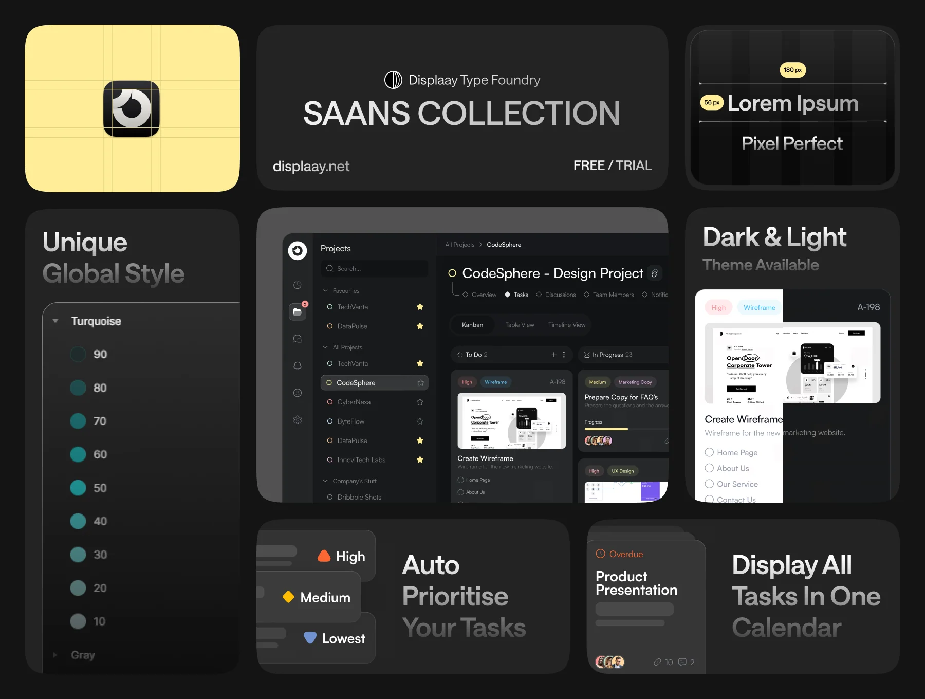 Project Management Tool UI Kit ( Dark & Light ) - V2 2