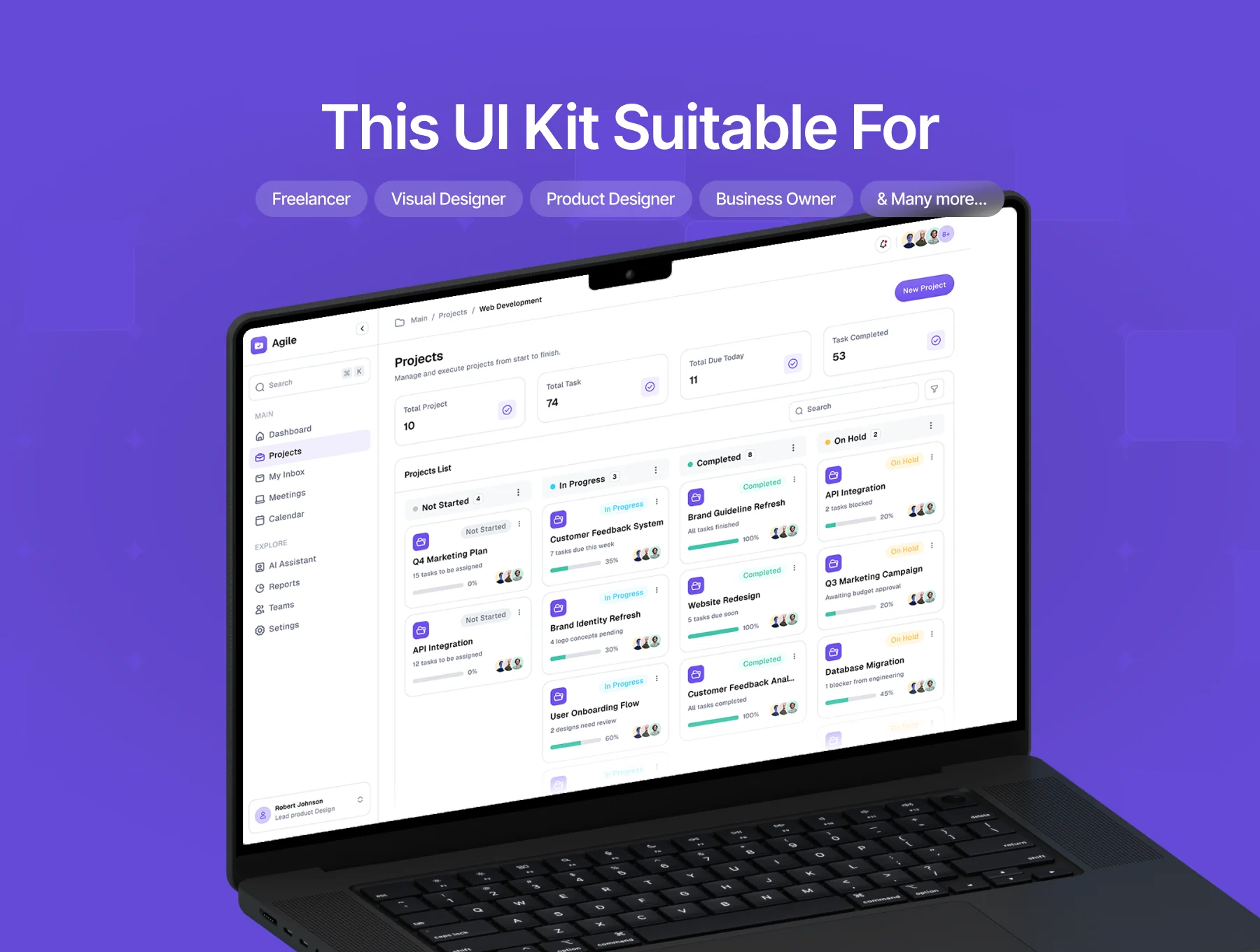 Agile AI — Smart Productivity & Team Collaboration Dashboard UI Kit 7