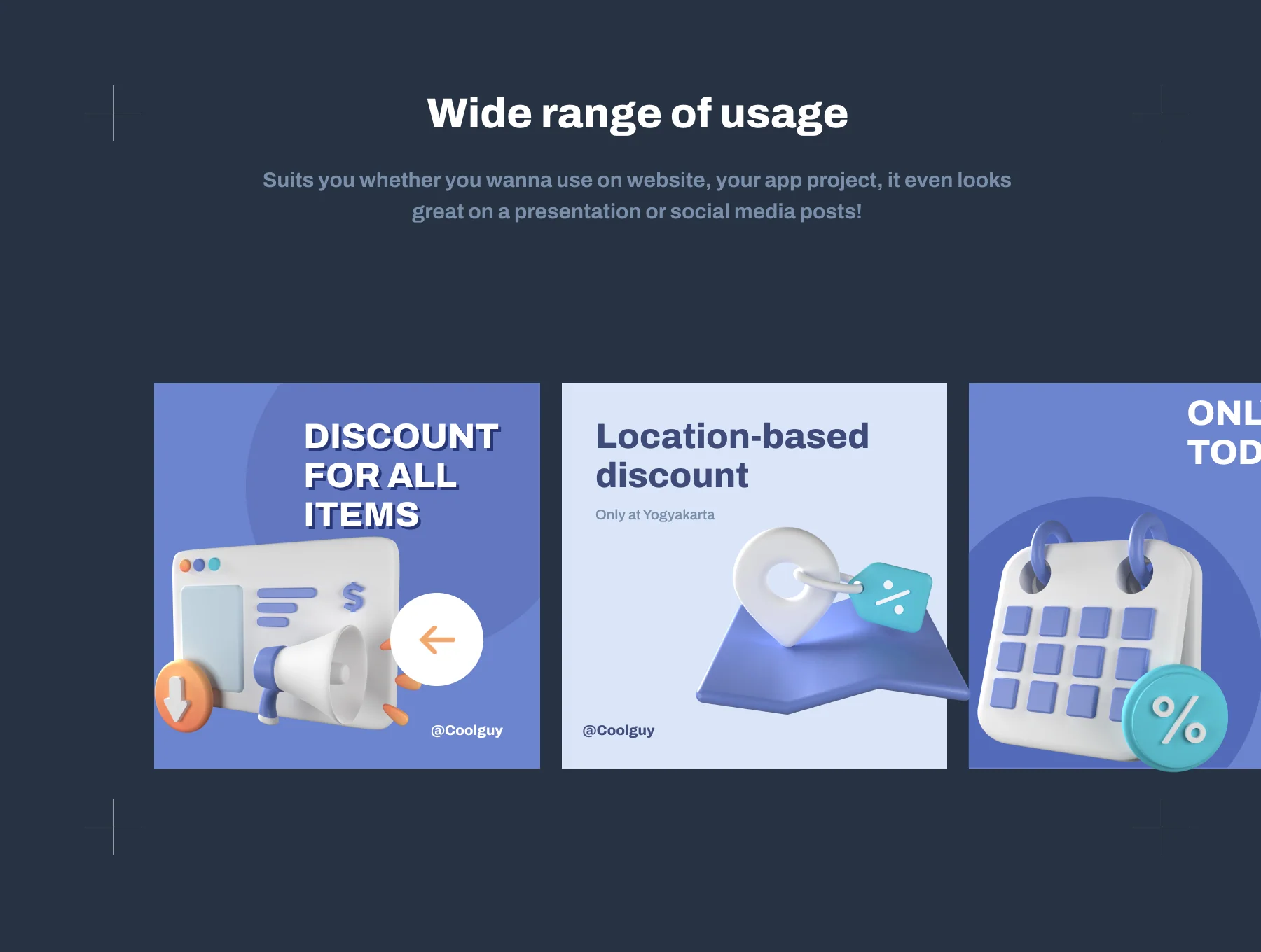 Promo and Sale 3D Icon Set 3