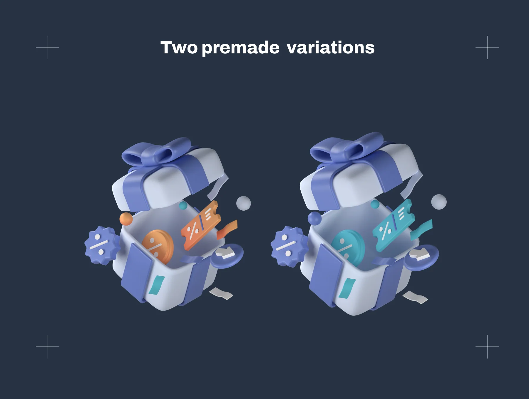 Promo and Sale 3D Icon Set 4