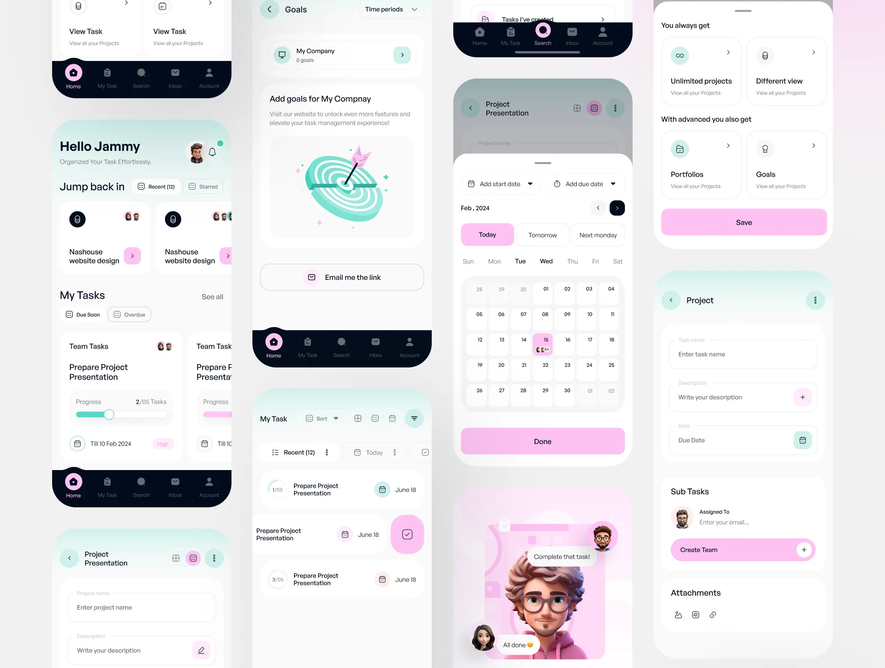 Promotive - Project management mobile app UI Kit 3