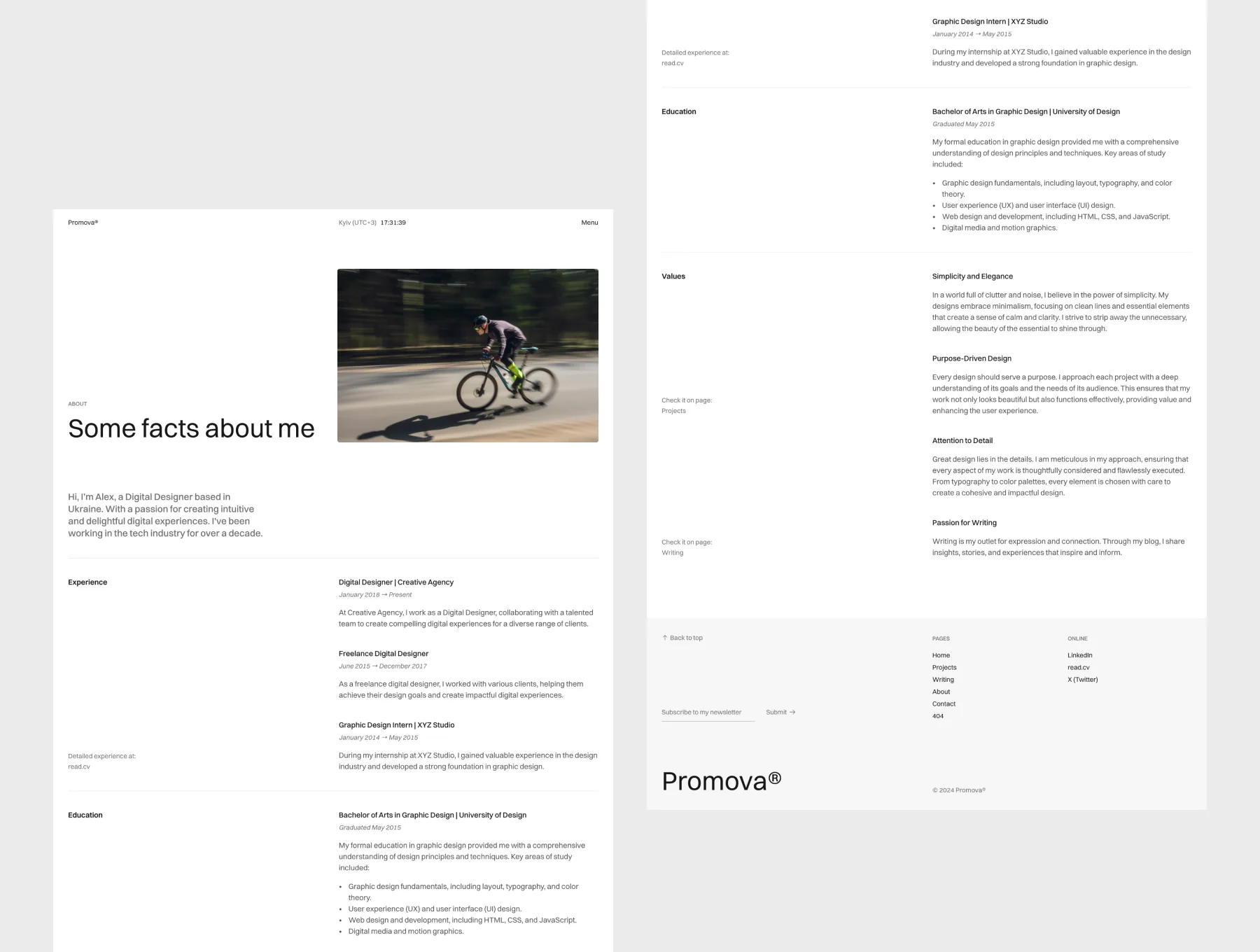 Promova — Portfolio and Blog Framer Template 7