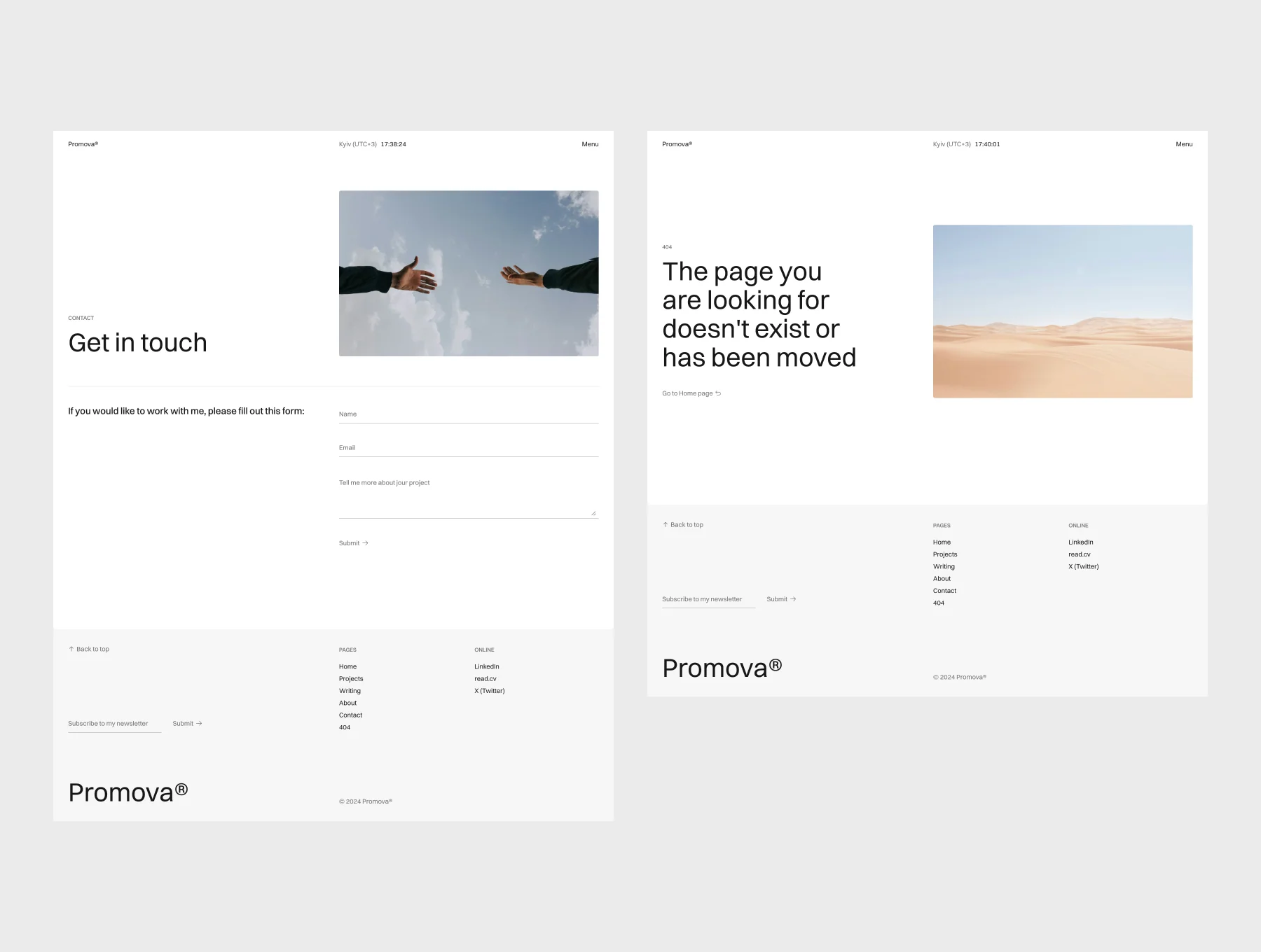 Promova — Portfolio and Blog Framer Template 8