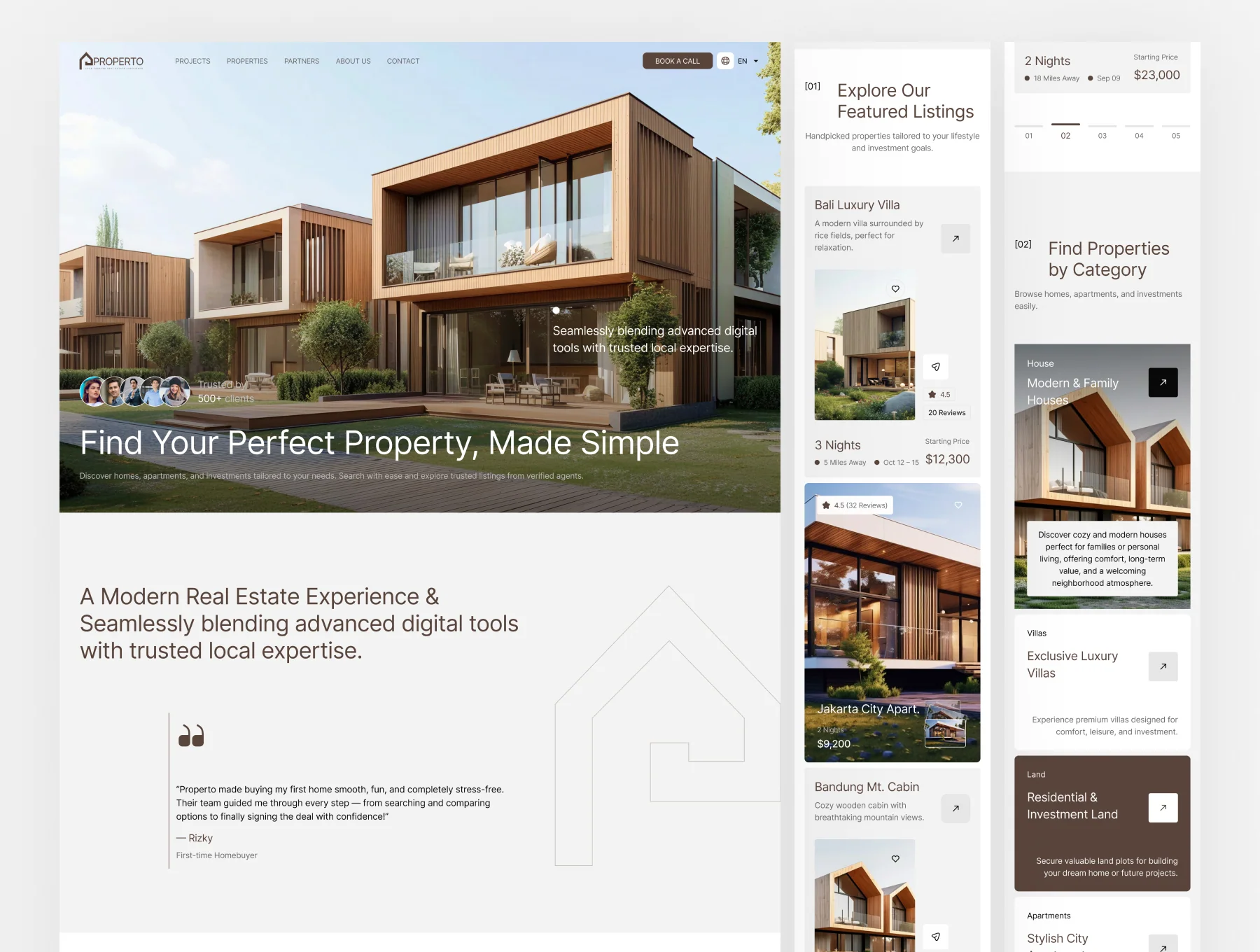 Propereto - Properety Website UI Figma Template 4