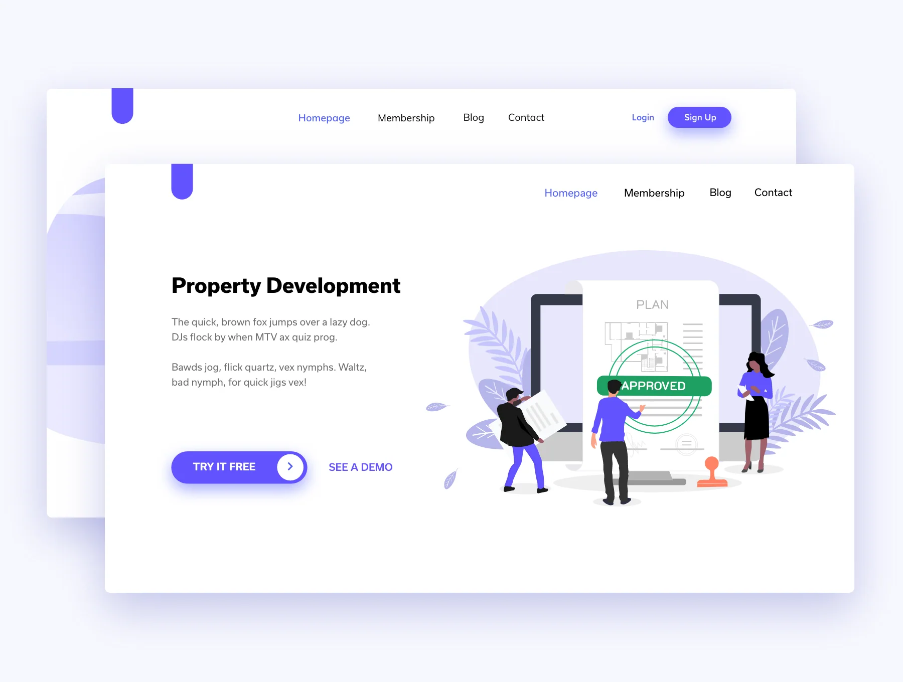 Property Development & Constructions Vector Concept 3