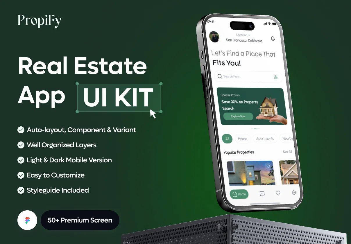PropiFy - Real Estate Mobile App UI Kit