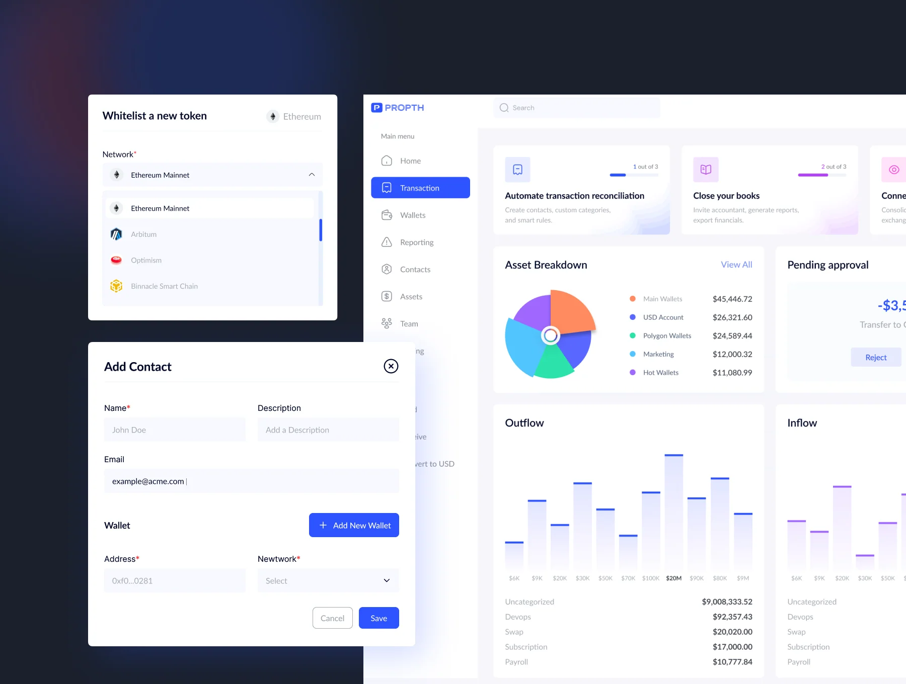 PROPTH - Fintech Dashboard UI Kit 3