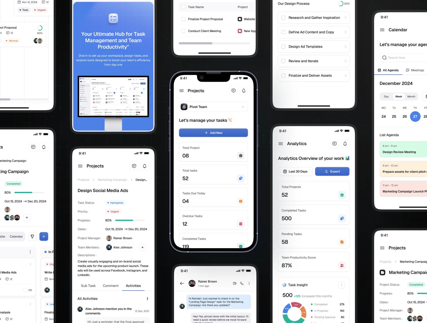 Protask - Project Management Dashboard UI Kit 6