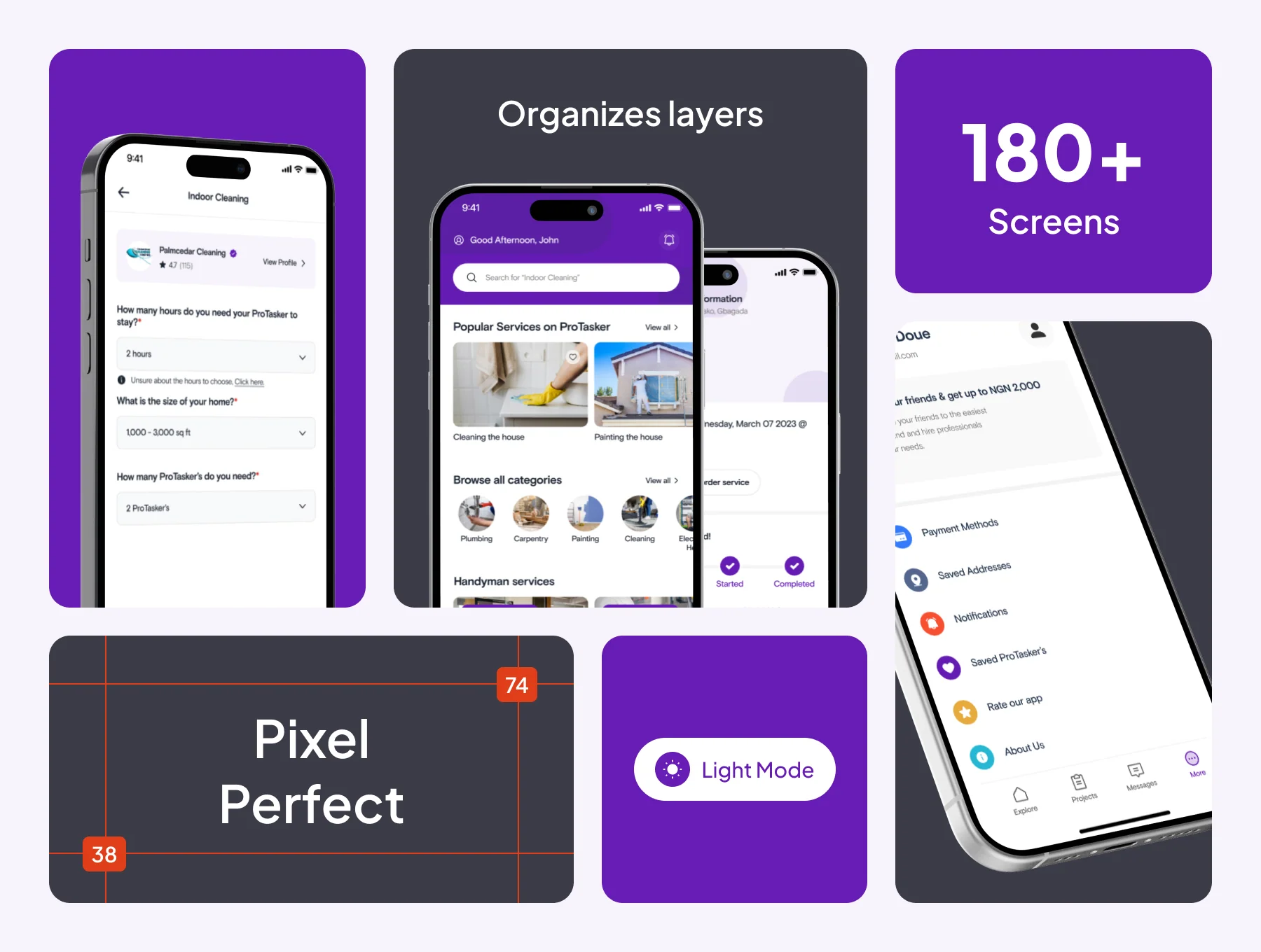 ProTasker - On Demand Home Service App UI Kit 2